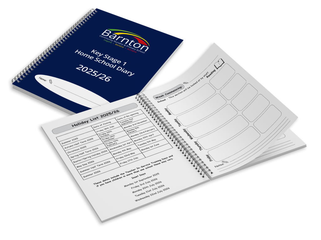 School Planner SET copy image of Barnton school book planner mockup