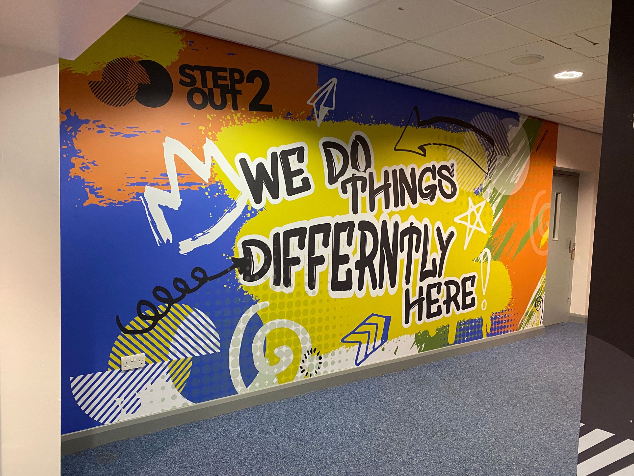 high school wall graphic