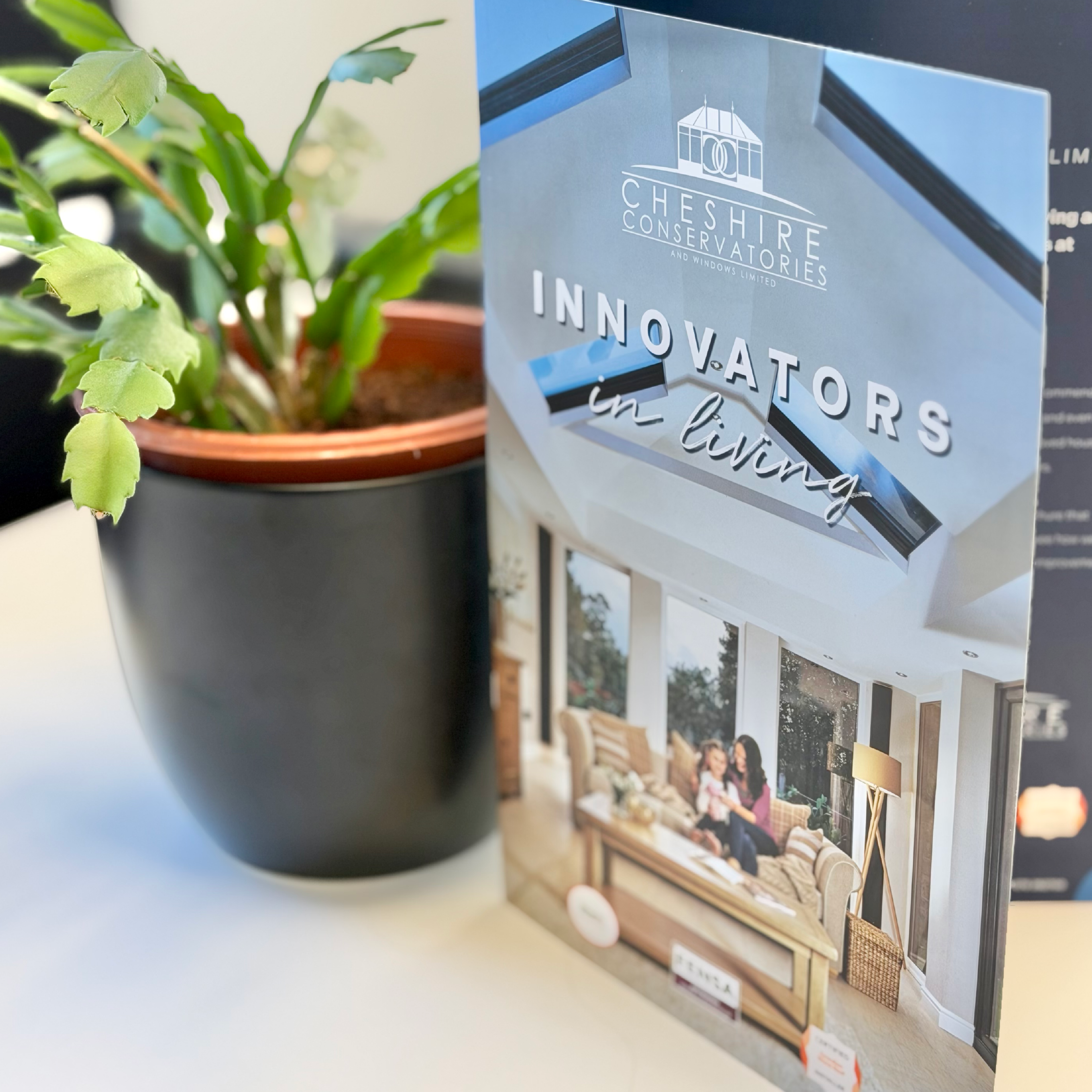 Modern brochure design for Cheshire Conservatories created by Design Office in Crewe