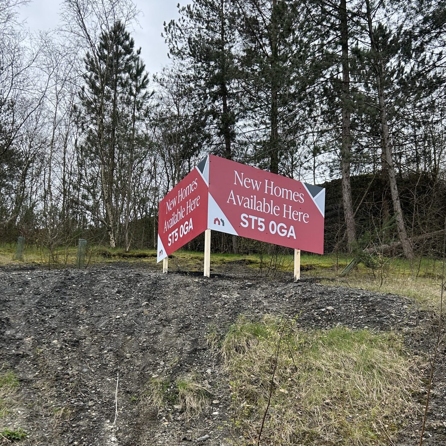  Property development signage installed for Markden Homes new housing development in Stoke-on-Trent