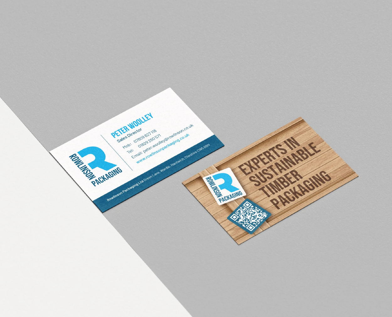 Rowlinsons Business Cards-01 Durable outdoor business signage for retail and office premises in Northwich