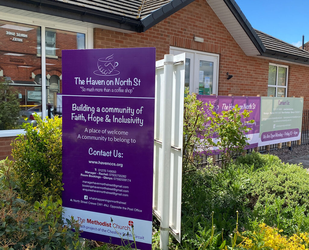 Crewe Post Mounted Bespoke exterior shop signage for businesses in Knutsford