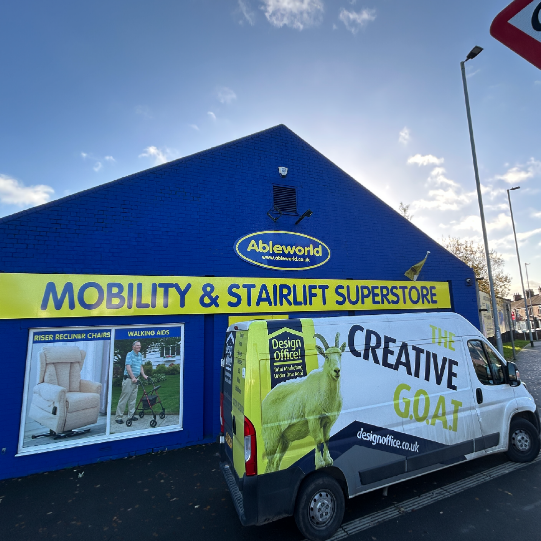 Image of Crewe Town Council van graphics angled view