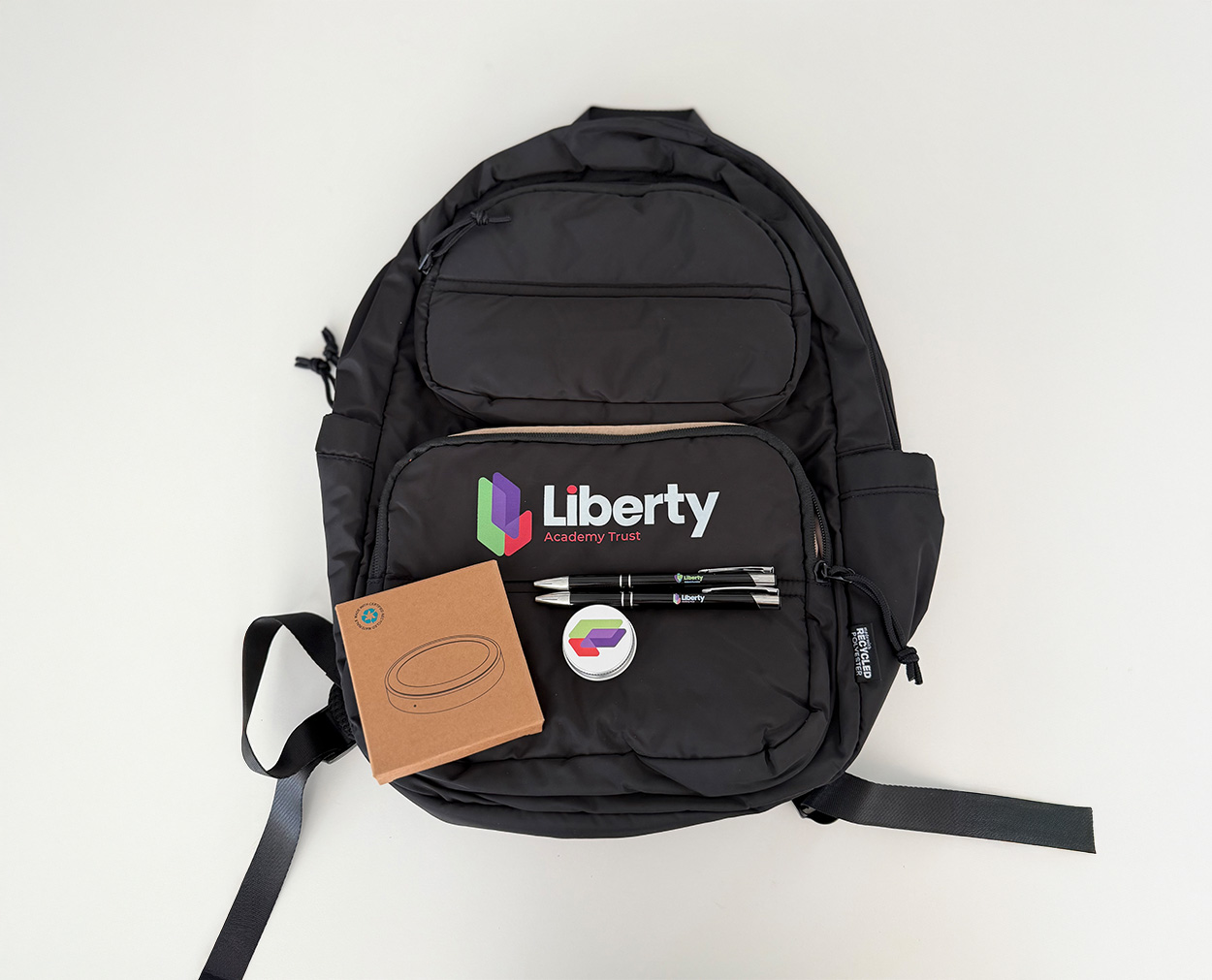Liberty Academy Trust Branded Merchandise Branded merchandise and promotional materials designed by Design Office, creative design agency for Stoke-on-Trent organisations