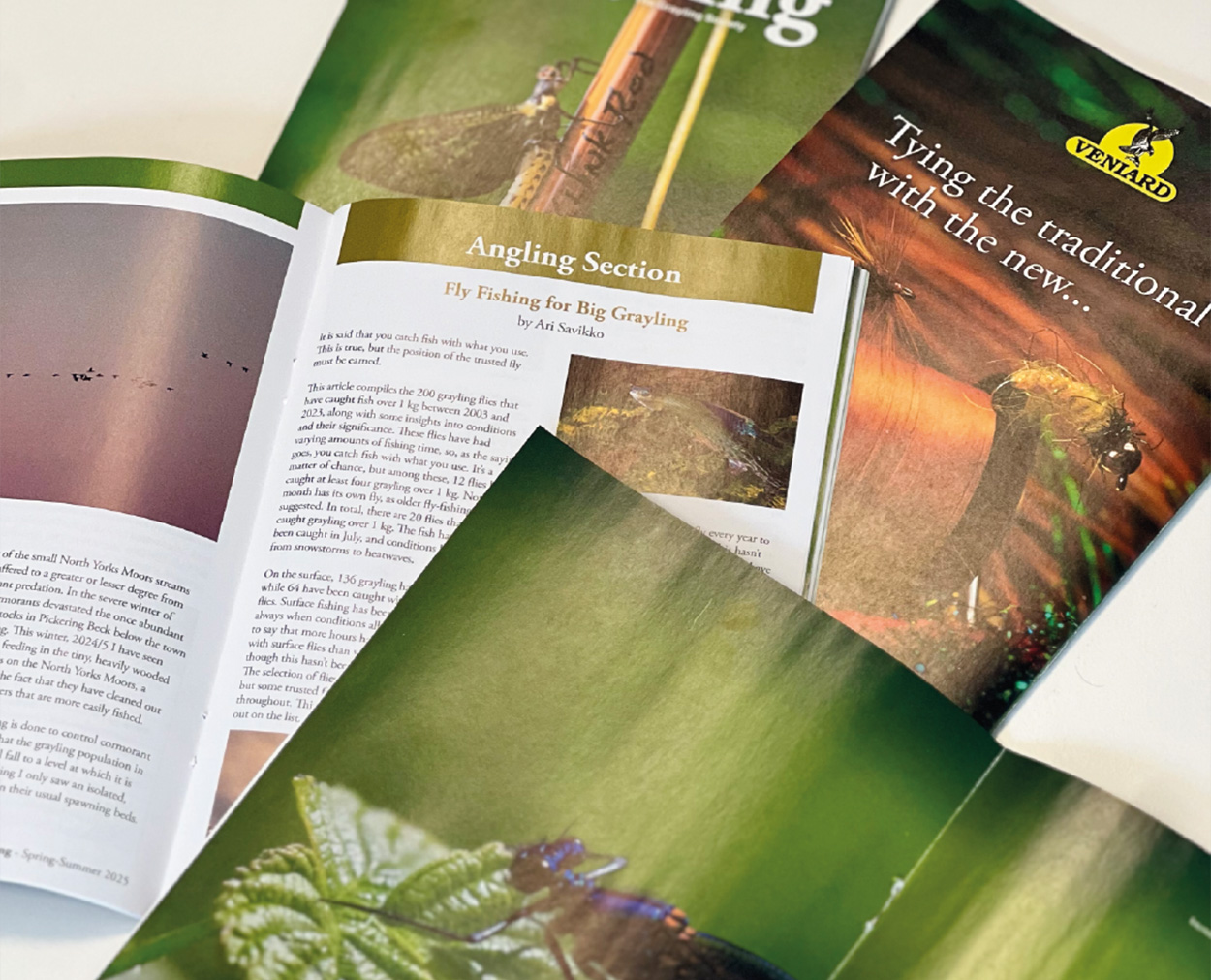 Grayling Brochure Printed angling magazine brochure featuring fly fishing for grayling article